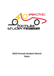 2010 Formula Student Electric Rules