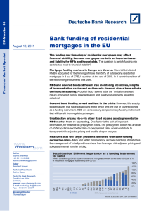 Bank funding of residential mortgages in the EU