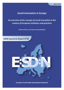 Social Innovation in Europe - European Sustainable Development