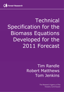Revised biomass equations