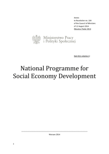 National Programme for Social Economy Development