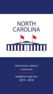 north carolina - The North Carolina Professional Lobbyists Association