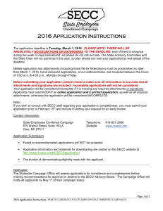 2016 Application Instructions - State Employees Combined Campaign