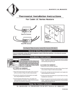Thermostat Installation Instructions