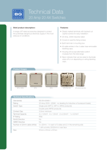 Technical Data - BG Electrical