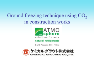Ground freezing technique using CO in construction works