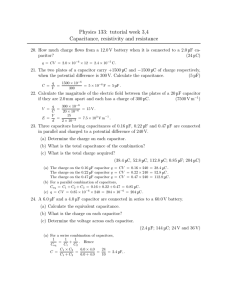Physics 133: tutorial week 3,4 Capacitance