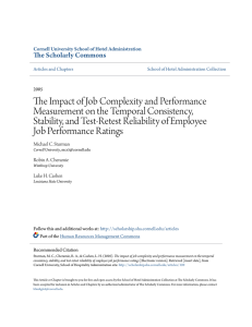 The Impact of Job Complexity and Performance Measurement on
