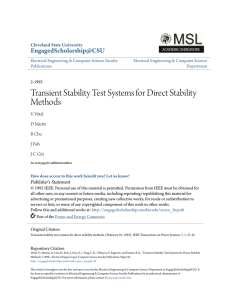 Transient Stability Test Systems for Direct Stability Methods