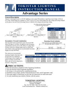 Advantage Series - Tokistar Lighting