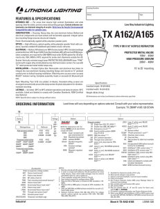 TX A162/A165 - Acuity Brands