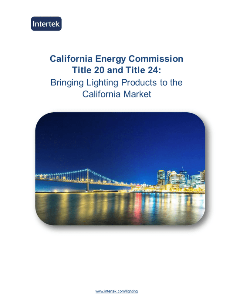 California Energy Commission Title 20 and Title 24