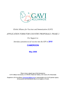 application form for country proposals: phase 2 cameroon