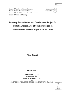 Recovery, Rehabilitation and Development Project for Tsunami