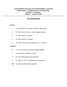 Analog Circuits - GH Raisoni College Of Engineering Nagpur