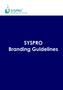 SYSPRO Branding Guidelines