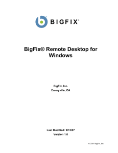 BigFix® Remote Desktop for Windows