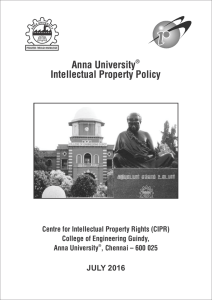 Anna University Intellectual Property Policy