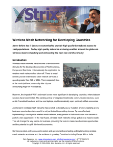 Wireless Mesh Networking for Developing Countries