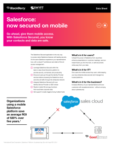 Salesforce Secured Data Sheet