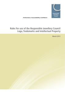 Rules for use of the Responsible Jewellery Council Logo