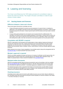 8. Leasing and licensing