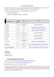 WalaBot - Open Source Compliance Document - April 5, 2016