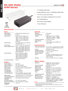 ACDC 85 250 Watts AHM Series