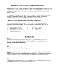 Horizontal Array Bracket Installation Instructions