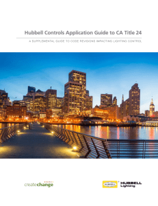 Hubbell Controls Application Guide to CA Title 24