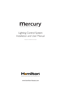 Mercury Lighting System Manual 2014 - Hamilton
