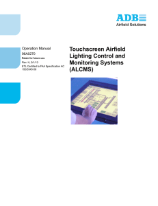 Touchscreen Operator Manual for Air Traffic Controllers