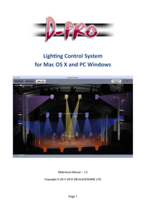 Lighting Control System for Mac OS X and PC Windows