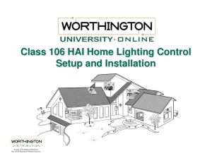 Class 106 HAI Home Lighting Control Setup and Installation