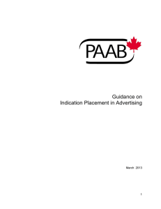 Guidance on Indication Placement in Advertising