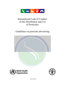 Guidelines on Pesticide Advertising