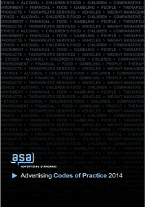 Advertising Codes of Practice 2014