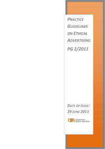 Practice Guidelines on Ethical Advertising