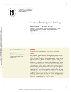 Lensless Imaging and Sensing