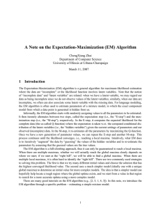 A Note on the Expectation-Maximization (EM) Algorithm