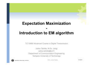 Expectation Maximization - Introduction to EM algorithm