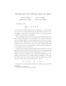 The Harmonic Series Diverges Again and Again