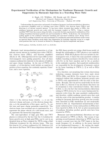 Experimental Verification of the Mechanisms for Nonlinear Harmonic