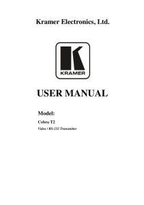 user manual - Kramer Electronics