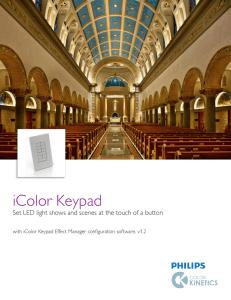 iColor Keypad Product Guide