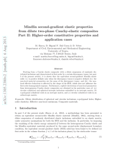 Mindlin second-gradient elastic properties from dilute two