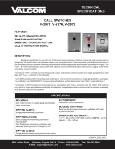 technical specifications call switches v-2971, v-2970, v-2972