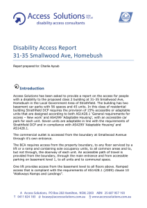 Disability Access Report 31-35 Smallwood Ave, Homebush