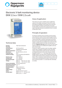 Electronic V-belt monitoring device EKW 2.3.x.x / EKW 2.3.x.xA