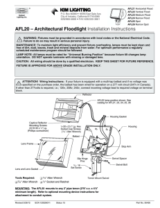 AFL20 – Architectural Floodlight Installation Instructions